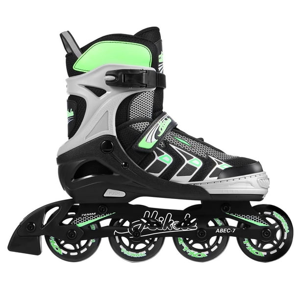 Adjustable Inline Skates for Men and Women Blue/Pink/Green Shiny Wheels