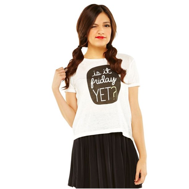 Camiseta gráfica Aeropostale Bethany Mota Collection Mujer Blanca Mediana