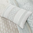 thumbnail image 3 of Madison Park Bennett Geometric 7-Piece King Jacquard Comforter Set, Aqua, 3 of 8