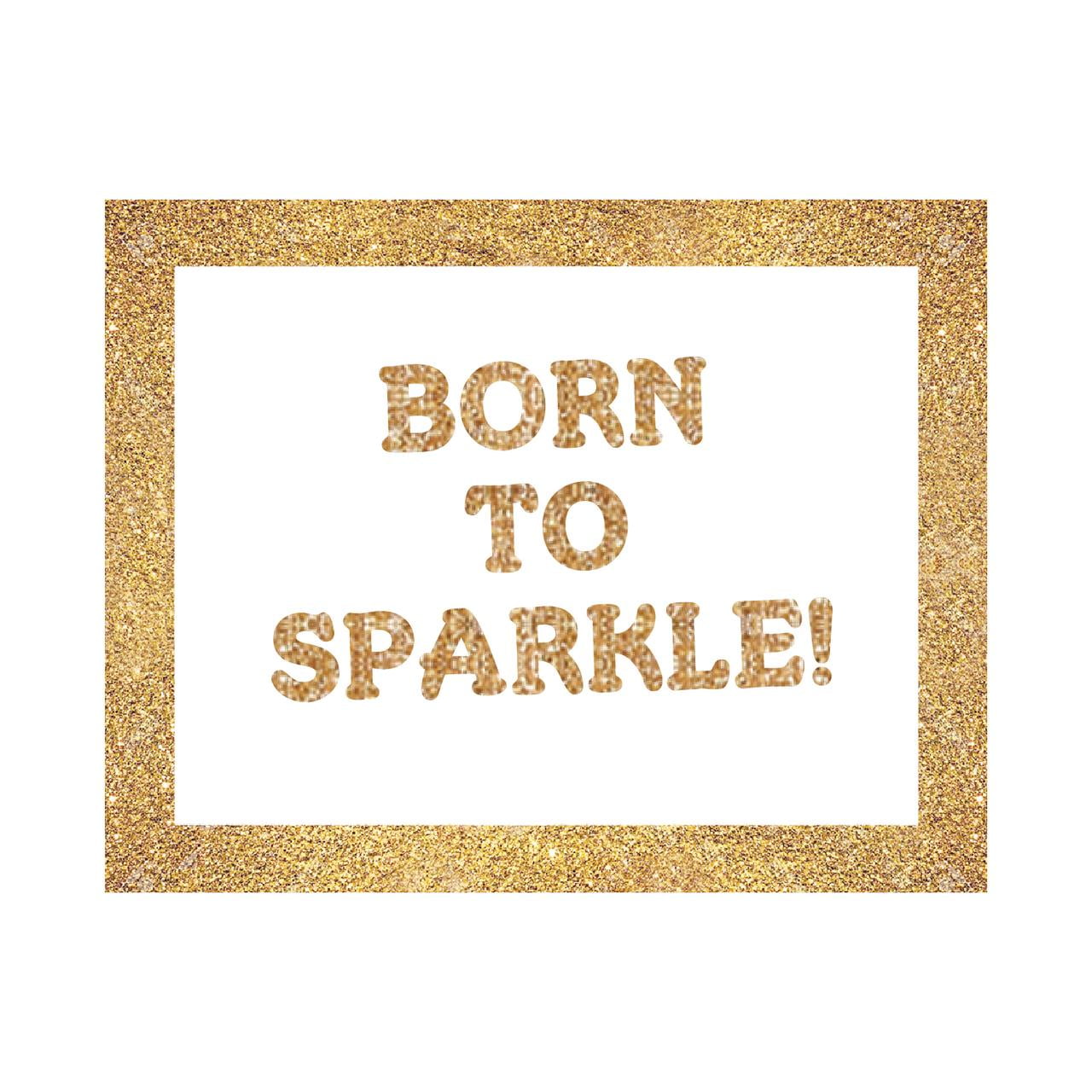 Pen + Gear White Poster Board with Gold Glitter Frame, 22" x 28"