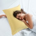 thumbnail image 3 of REGALWOVEN Soft 1800 Microfiber Oxford Pillowcases 2Pcs, King Gold, 3 of 7