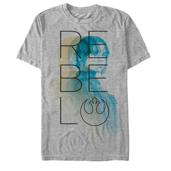 Men's Star Wars Rogue One Jyn Rebel Alliance Shadow  Graphic Tee Athletic Heather Large