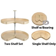 Wood Kidney Lazy Susans Economy Lazy Daisy Banded Wood Independently Rotating, Kidney Shaped, Single Shelf No Hole 8...