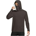 thumbnail image 3 of BXINGOHAI Men's Sun Protection Hoodie UPF 50+ Fishing Hiking Shirt UV Shirts with Mask for Men Long Sleeve Lightweight Black,4XL, 3 of 7