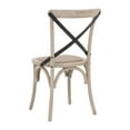thumbnail image 4 of Dining Chair with X Metal Braces Back, Set of 2, Gray, 4 of 5