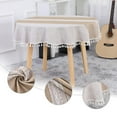thumbnail image 3 of Elegant Rustic Tablecloth for Dining Table, Cotton Linen Fabric with Dustproof Spill-resistant Properties, Perfect for Indoor Outdoor Use, Khaki, Round 140 cm, 3 of 6