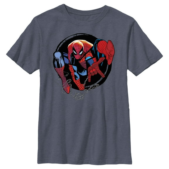 Boy's Marvel Spider-Man Beyond Amazing SPIDEY CIRCLE FORWARD T-Shirt
