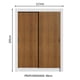 thumbnail image 3 of Ropero Closet Madesa Denver 2 Puertas Corredizas Blanco/Marrón, 3 of 5