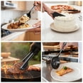 thumbnail image 7 of GPED 10 Pieces Stainless Steel Serving Utensils, Large Serving Utensils Set for Partie, Include 8.7" Pie Cake Server, 8.7" Serving Spoons, 8.7" Slotted Spoons, and 9.4" Tongs (Black), 7 of 7