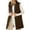 Brown, variant on Inleife Womens Outerwear Vests Womens Puffer Ladies Sleeveless Zip Up Outerwear Warm Puffer Lightweight Down All Winter Jackets Coats 2025