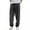 Black, variant on Men's Casual Pants Men's Pants Solid Color Casual Washed And Color Knitted Drawstring Pockets Thin Sweat Black XL