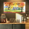 thumbnail image 1 of Autumn Park Yellow Trees Watercolor - Landscape Canvas Art Print, 1 of 3