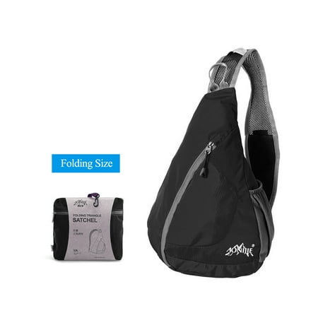 Packable Shoulder Backpack Folding Sling Chest CrossBody Bag Cover Pack Rucksack for Bicycle Sport Hiking Travel Camping Bookbag Men (Best Bike Messenger Bags For Men)