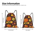 thumbnail image 2 of Daiia Autumn Harvest Pumpkin Joy Pattern Drawstring Backpack, Gym Bag, Lightweight Backpack, Water-Resistant Bag Travel Sports Backpack, Fitness Bag, Yoga Bag-Medium, 2 of 6