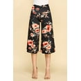 thumbnail image 3 of Made by Johnny Women's Knit Culottes Pants S BLACK_FLORAL, 3 of 6