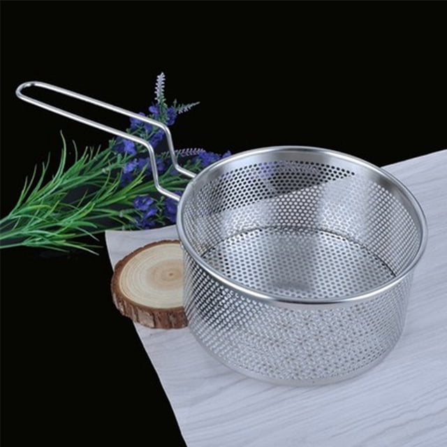 pitrice en Acier Inoxydable Frites Panier Filet Crépine Cuisine Petite
