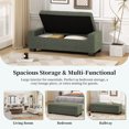thumbnail image 4 of 50" Ottoman Bench in Textured Fabric, Rectangular Design with Hinged Lid for Seating, Footrest, and Hidden Storage, Perfect for Living Room, Bedroom, or Entryway, 4 of 9