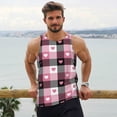 thumbnail image 5 of Rocae Heart Plaid for Men's Workout Tank Top Men's Running Tank Top Dry Fit Athletic Workout Tank TopsSmall, 5 of 9