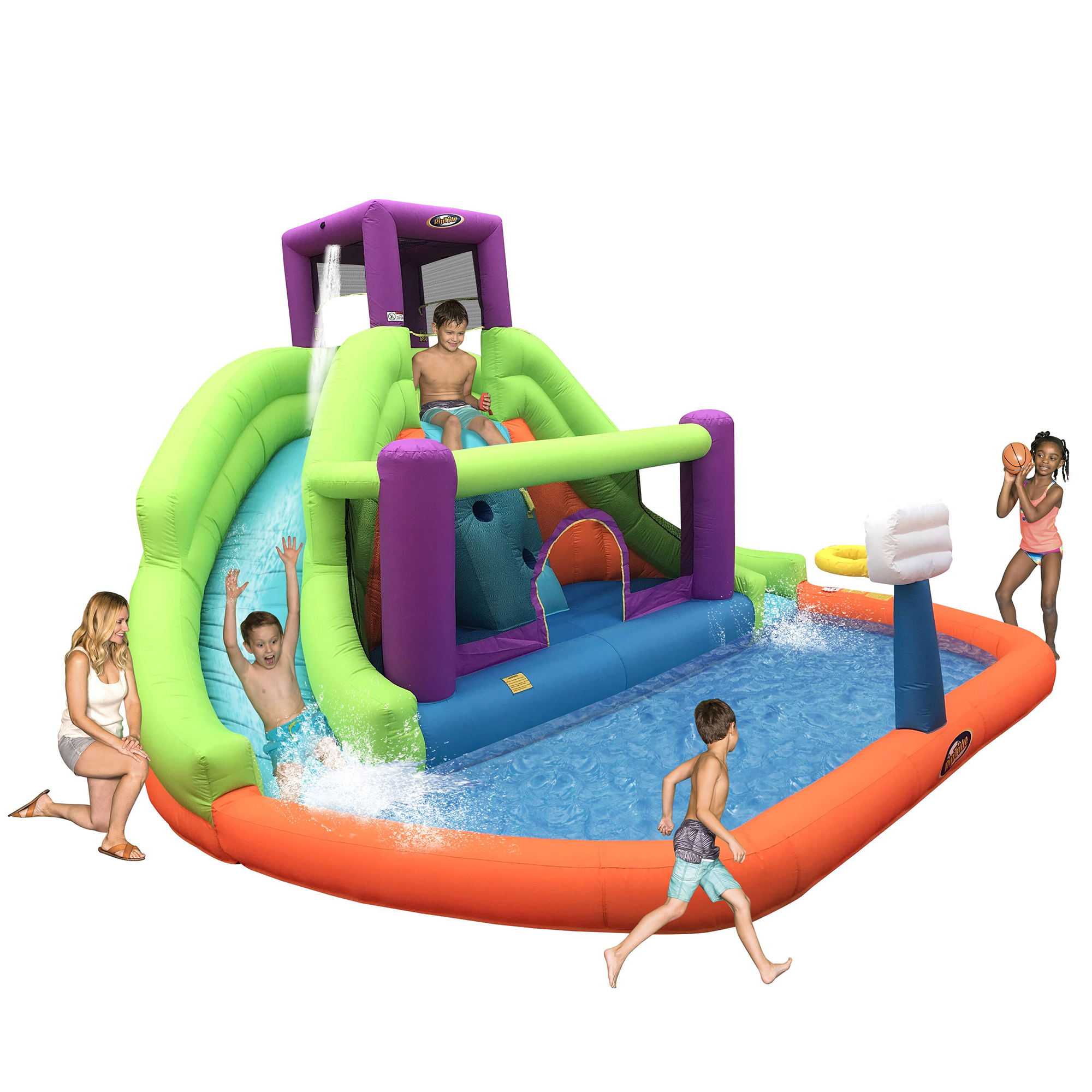 Buy Magic Time Double Hurricane Outdoor Inflatable Water Slide Bounce House Online at Lowest
