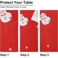 thumbnail image 2 of Nappe de Noël, Nappe de Noël Flocon de Neige pour l'Hiver, Nappes de Noël Rouges, Nappe de Noël Imperméable pour Table, Cuisine, Salle à Manger, Fête, 60 Pouces Ronde, 2 of 5