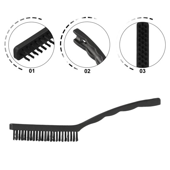 Mini Wire Brush Brass Nylon & Steel Brushes Rust Remover Cleaning Polish Grinder Nylon