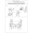 thumbnail image 5 of Al Fresco 5 Piece Dining Table Set, Round Dining Table and 4 Kitchen Chairs with Cushion Fabric, Black, 5 of 6
