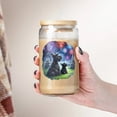thumbnail image 4 of Happy New Year Scottish Terrier Family Cheer Winter Midnight Firework 16oz Glass Cup Mug Scottie Dog Lover Gifts Glass Can with Bamboo Lid and Straw - 02025, 4 of 5