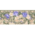 thumbnail image 5 of Dundee Deco's Peel and Stick Wallpaper Border - Floral Violet Green Flowers and Leaves Wall Border Retro Design, 15 ft x 7 in, Self Adhesive, 5 of 6