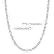 APSVO S925 Sterling Silver Plated Chains for Men Women 3mm/5mm/8mm Cuban Necklace Birthday Graduation Fathers Day Jewelry Gifts Teen Dad Husband Boyfriend Him Adults Ideas 16/18/20/22/24/26/28 Inch