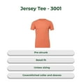thumbnail image 3 of BELLA + CANVAS Men’s Jersey Tee, 100 Cotton, Short Sleeve Crew T-Shirt, Orange, Sizes S-4XL, 3 of 4