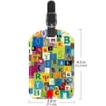 thumbnail image 6 of Square 2Pack PU Leather Abstract Letters Cruise Luggage Tag with Privacy Cover and Name ID Tag for Travel Handbags Backpacks Luggage Tags, 6 of 6