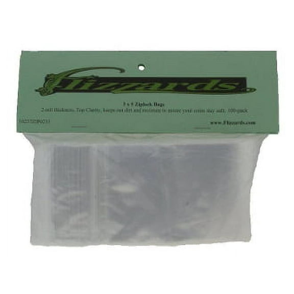 3 x 5, Ziplock Reclosable Poly Bags, Clear 2mil. 100 pack