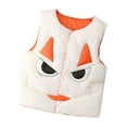 thumbnail image 2 of ATOGUTA Boys Puffer Jacket With Hood Kids Sleevless Fall Winter Warm Waistcoat Vest Pocket Coat Tops White, Size 9M-5T, 2 of 5