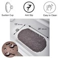 thumbnail image 3 of Bubbles Non-Slip Oval Bathtub Mat Solid Taupe 28 L x 15 W, 3 of 4