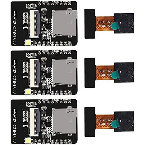 3 Pack ESP32-CAM Development Board, WiFi Bluetooth Module Development Board with OV2640 Camera Module for Arduino (3PCS)