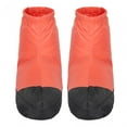 thumbnail image 4 of Down Booties Slippers Non-Slip Windproof Thermal Slippers Warm Tent Socks zas de Red Color L, 4 of 8