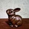 thumbnail image 4 of Rosewood carved rabbit figurine, solid wood zodiac rabbit, home living room decoration, handicraft, housewarming gift., 4 of 4