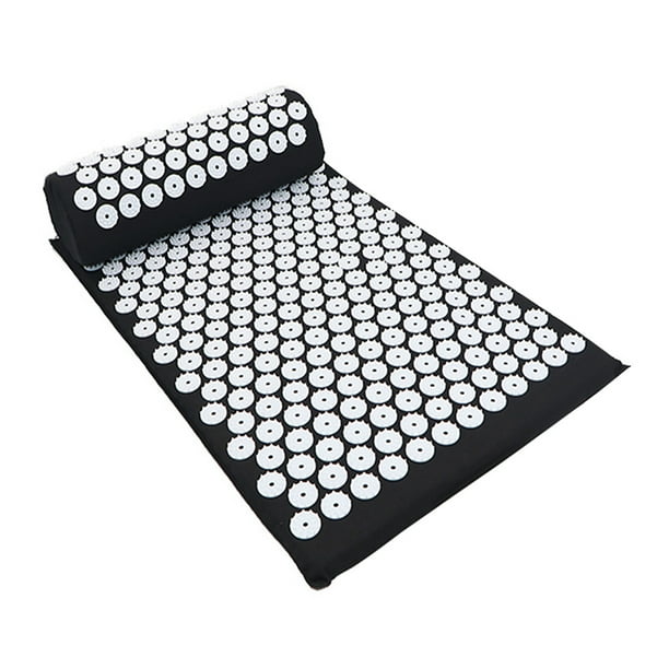 Sonducket Juego de 3 unidades de cojín de masaje, esterilla de acupresión para Yoga y juego de almohada, masajeador de pies y cuello, almohadilla de Uniforme atlético Negro Sonducket OD000146-05