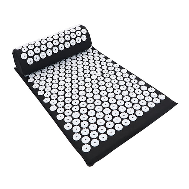 Sonducket Juego de 3 unidades de cojín de masaje, esterilla de acupresión para Yoga y juego de almohada, masajeador de pies y cuello, almohadilla de Uniforme atlético Negro Sonducket OD000146-05