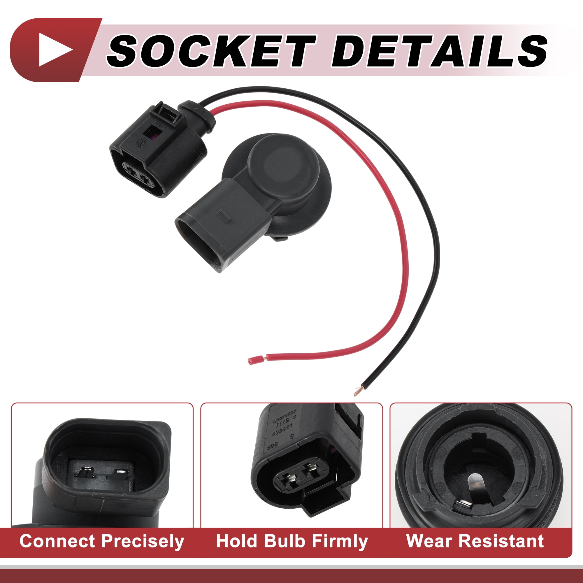 Unique Bargains DRL Daytime Running Light Socket Wiring for Skoda Octavia 2009-2013
