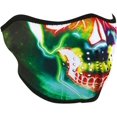 thumbnail image 1 of Zan Headgear Neon Skull Half Mask Black | Green, 1 of 2