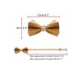 thumbnail image 3 of INSPIRE CHIC Men's Two-Color Cross Vintage Bow Tie for Banquet Wedding Party and More Orange-Champagne One Size, 3 of 4