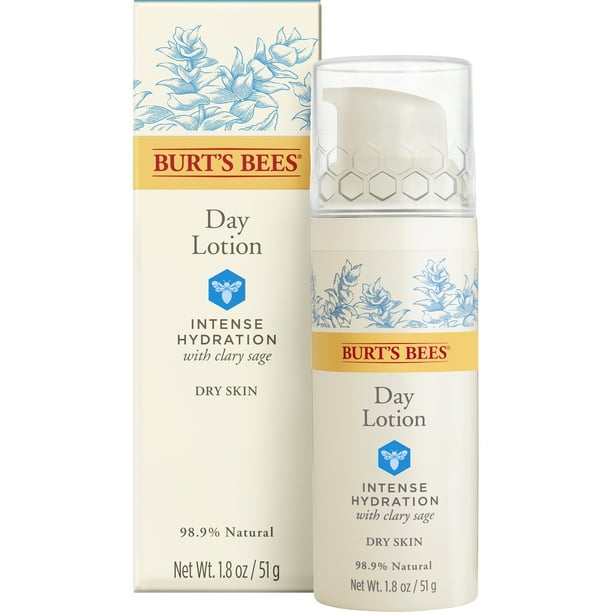 Burt's Bees Intense Hydration Day Lotion, Moisturizing Face Lotion, 1.8