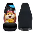 thumbnail image 5 of POLERO Cheerful Hamster Polyester Front Seat Cover Soft, Elastic Car Seat Covers for Women, Full Set of 2 Vehicle Seat Covers, 5 of 12