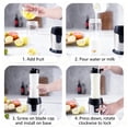 thumbnail image 3 of Asoricing Portable Blender, 600ML Personal Smoothie Blender Cup, 4-Blade 3D Stainless Steel Blades, Double-Layer Design, 22000 RPM High-Speed, 110V–240V, Black, 3 of 7