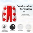 thumbnail image 3 of Mens Canadian Flag 2 in 1 Quick Dry Swim Trunks with Compression Liner Beach Shorts, 3 of 6