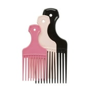 Conair Lift & Define Detangling Hair Pick Combs, 3-Pack with Small, Medium, Large