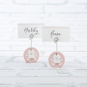 Baby Girl Pink Place Card Holder - Set of 36 - Perfect Baby Shower Favor & Decoration