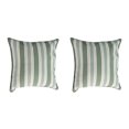 thumbnail image 4 of Coussin Imperméable d'Extérieur à Rayures Vert - Ensemble de 2, 4 of 4
