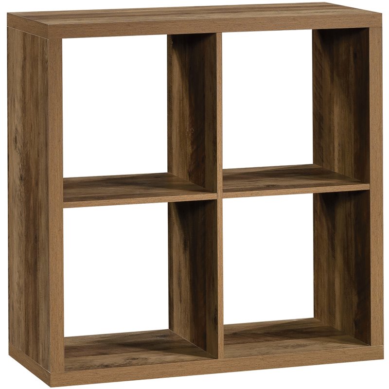 Bowery Hill Engineered Wood 4Cube Organizer in Rural Pine Finish